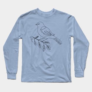 Continuous Line Bird Long Sleeve T-Shirt